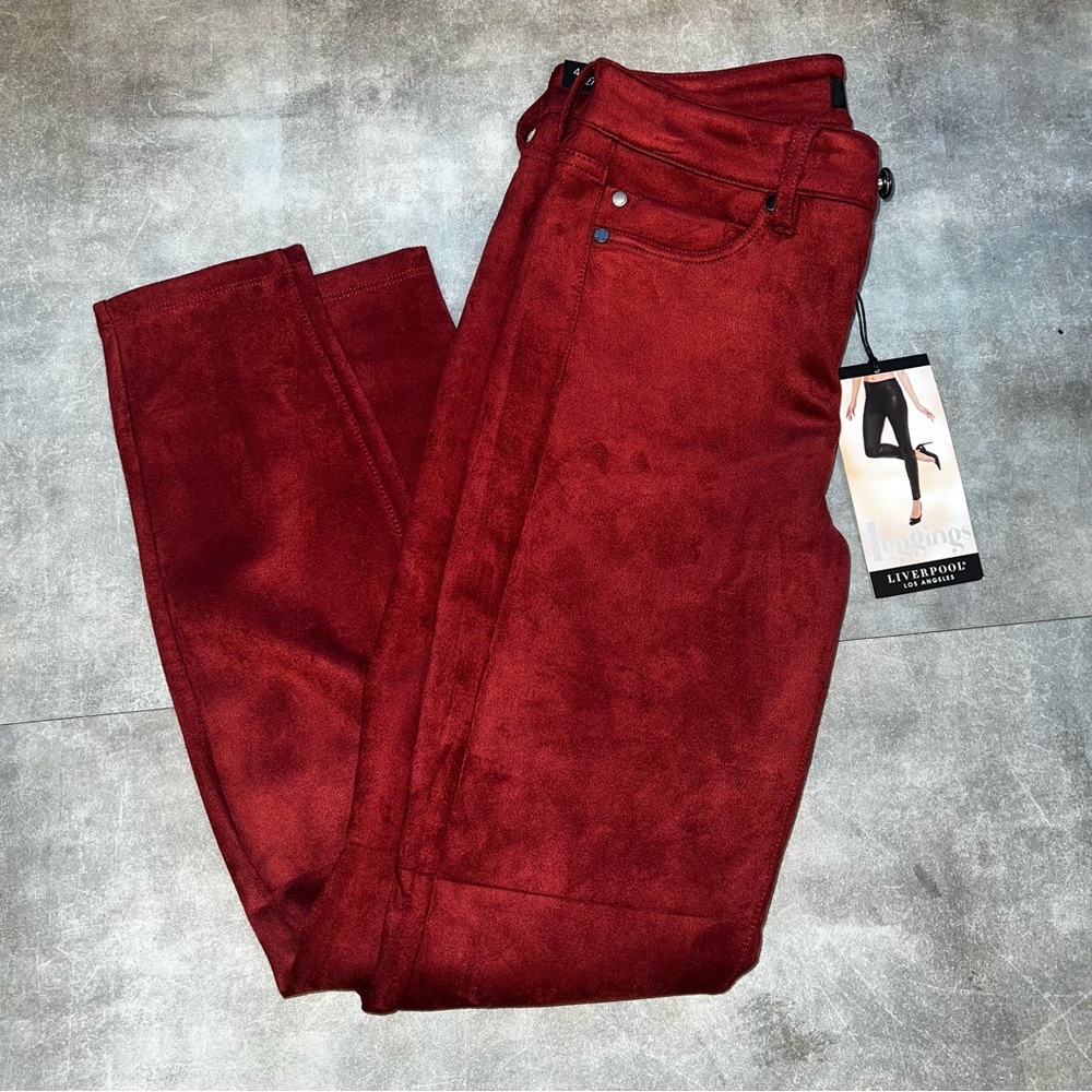 Liverpool Red Velvet Skinny Leggings